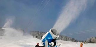 Fabrican nieve artificial en los Juegos Olímpicos de Invierno