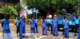 Presentación de sujetos que fueron capturados en Nicaragua