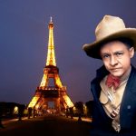 Imagen de Sandino sobre la ciudad de Francia