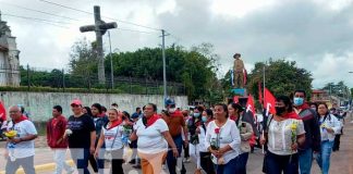 Homenaje a Sandino en las calles de Masaya