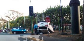 Accidente de tránsito en sector de Portezuelo, Managua