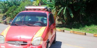 Vuelco en Bluefields deja a un taxista lesionado