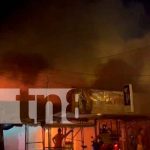 Voraz incendio en mercado municipal de Somotillo, Chinandega