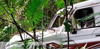 Lugar del accidente de tránsito en Matagalpa