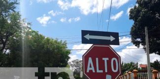 Zona donde ocurrió un accidente de tránsito en Managua