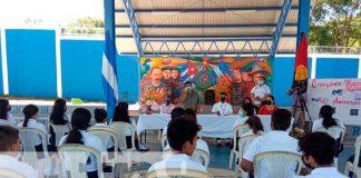 Conmemoración de la Cruzada Nacional de Alfabetización en colegio de Managua