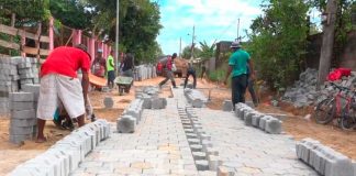 Reparación de calles en barrio Pancasán, Bilwi