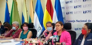 Conferencia de prensa del CNU en Nicaragua