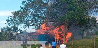 Incendio en estación policial de La Aurora, Kukra River, Bluefields