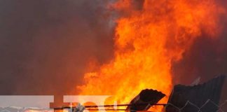 Voraz incendio en una vivienda de Estelí