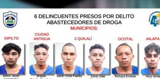 Supuestos delincuentes presos en Nueva Segovia