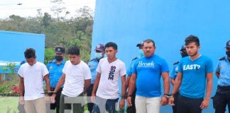 Presuntos delincuentes que fueron capturados en el Caribe Norte