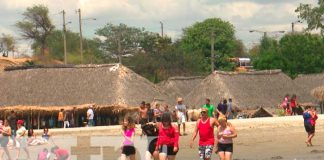 Ambiente en las playas de Nicaragua