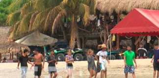 Ambiente en las playas de Nicaragua