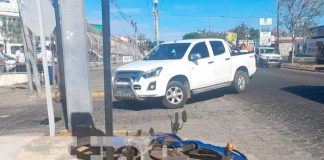 Aparatoso accidente de tránsito en Managua