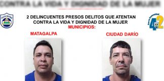 Matagalpa: 8 detenidos por diferentes delitos de alta peligrosidad