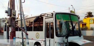 Accidente de bus de la Ruta 108 en Altamira, Managua