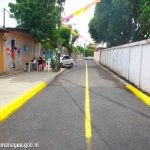 Inauguración de mejoramiento vial en la Colonia Maestro Gabriel, Managua