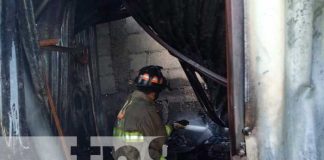 Incendio en una vivienda de Managua