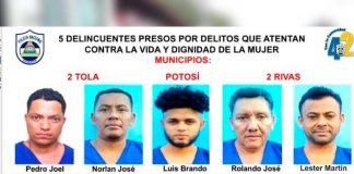 Captura de diversos presuntos delincuentes en Rivas