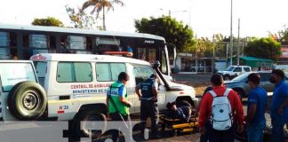 Accidente de tránsito en sector de la Rotonda El Periodista, Managua