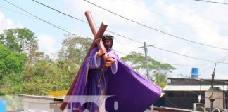 Viacrucis desde parroquia de Siuna, Triángulo Minero