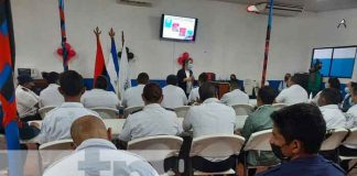 Foto: Oficiales de la sede central de Migración participaron en un taller en contra a la violencia en Nicaragua / TN8