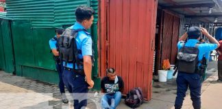 Sujeto capturado por agentes policiales en Managua, quien presuntamente es abastecedor de drogas