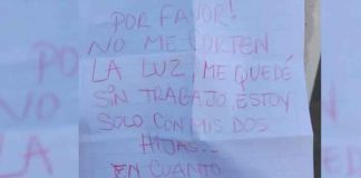 Con tierno mensaje: Padre pide que no le cortaran la luz