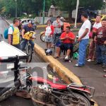 Dos lesionados por accidente de tránsito en Tipitapa