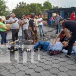 Motociclista resulta con fracturas tras accidente de tránsito en Managua