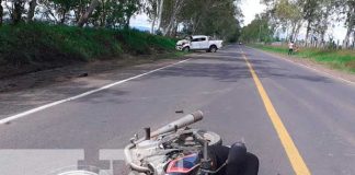 Foto: Choque entre motocicleta y camioneta deja lesionados en Tipitapa / TN8