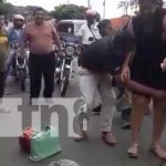 Escena de accidente de tránsito en Managua