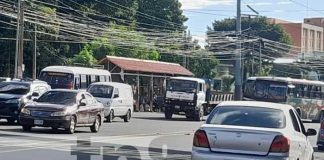 Escena de accidente de tránsito en Managua