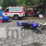 Escena de accidente de tránsito en la capital Managua