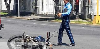 Accidente de tránsito en sector de Las Palmas, Managua