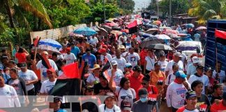 Militancia sandinista realiza caminata en honor al 43/19 en Bilwi