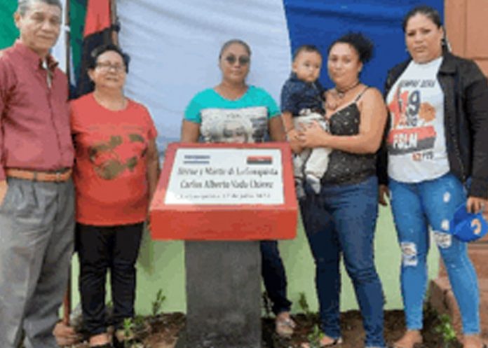 Develación de monumentos de héroes de nuestra Revolución Popular Sandinista