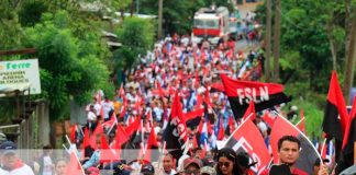 Marcha en Siuna celebra el 43 aniversario de la Revolución Popular Sandinista