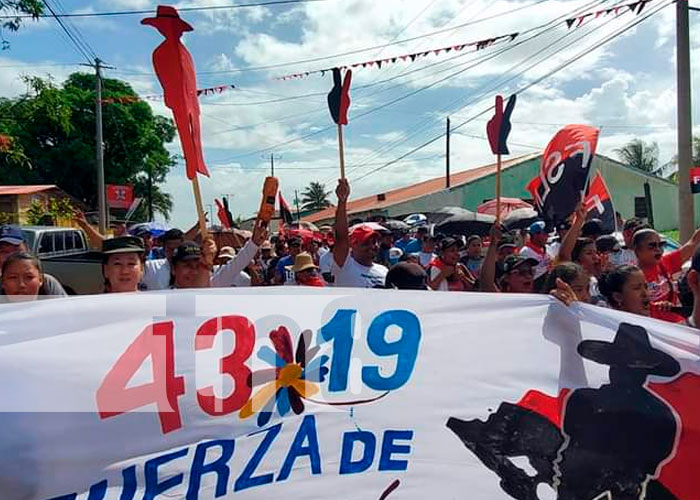 Militancia sandinista realiza caminata en honor al 43/19 en Bilwi