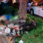 Motociclista pierde la vida tras impactar contra un árbol en Managua