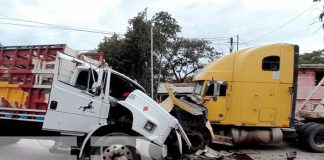 Impactante choque de dos camiones en Matiguás deja un herido