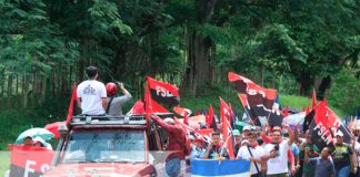 Militancia sandinista del Siuna caminó por el 43/19