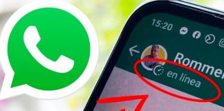 Menú WhatsApp llamado “Hora de última vez y en línea”