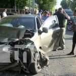 Accidente de tránsito en sector del busto de José Martí, Managua