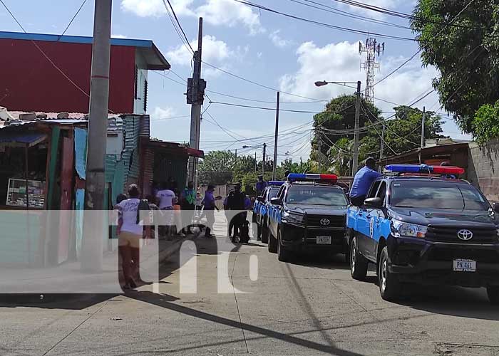 Operativo antidrogas en el barrio Jonathan González, Managua