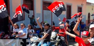 Militancia sandinista en Nandaime celebra el día de la alegría nacional