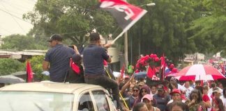 Celebración del 43/19 en el Distrito VI de Managua