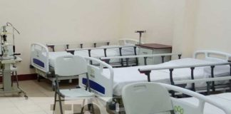 Sala de hospitalización en el CNAO de Nicaragua