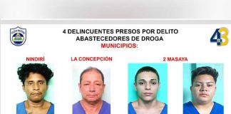 Captura de supuestos delincuentes en Masaya